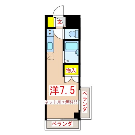 Ｍハウス鴨池Ⅱの物件間取画像